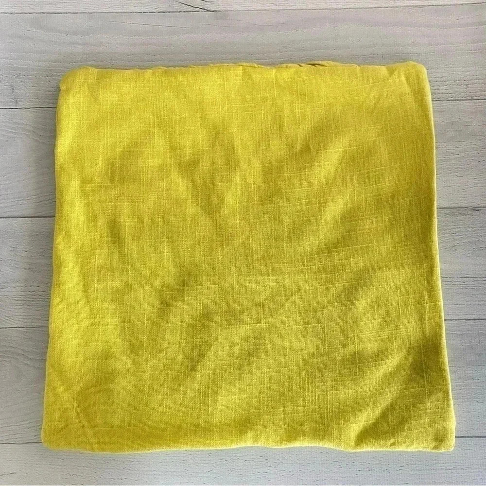 CB2 PINTUCK YELLOW 18" x18" Pillow Cover - Picture 6 of 7
